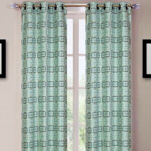 LAVISH Home 2-Panel Katrina Grommet Curtains, 40 W x 84  H/blue